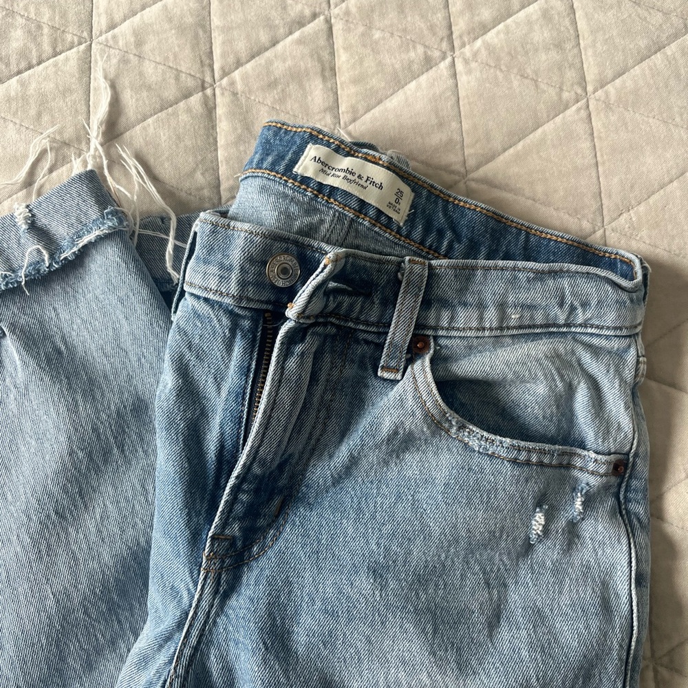 Abercrombie & Fitch Distressed Light Blue Denim